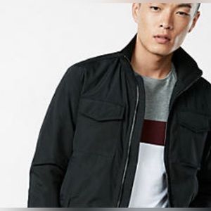 Express Men black XL bomber jacket preowned excellent condition